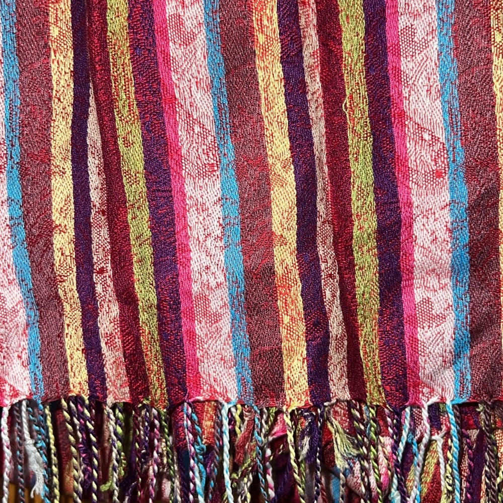 Beautiful Multicolored Long Scarf - Picture 5 of 5